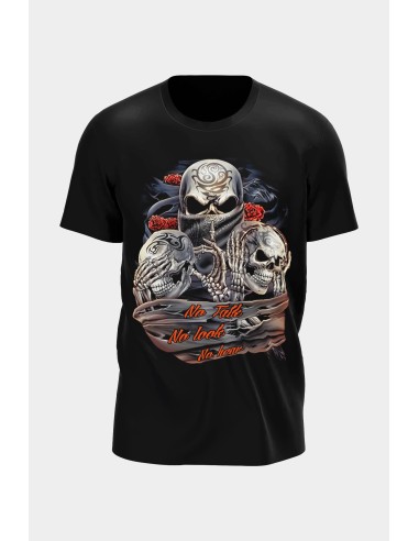 Camiseta manga corta 3 calaveras sabias