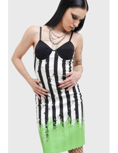 Distressed Stripe Bodycon Dress