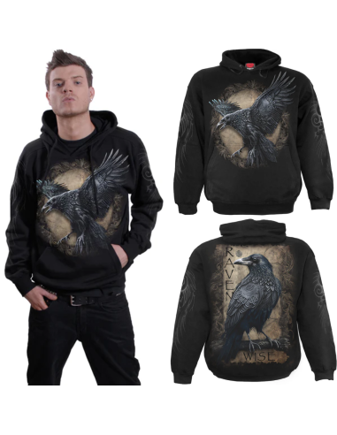 RAVEN WISE Hoody Black