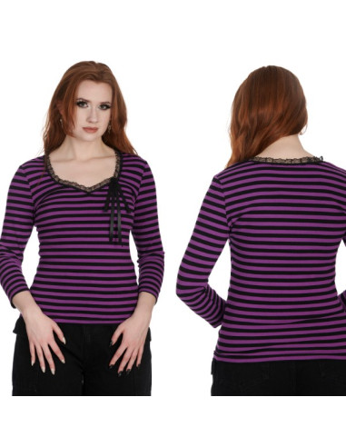 FADE INTO YOU TOP - BLACK & PURPLE