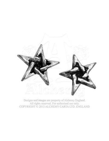 E164. Pentagram Studs x 2